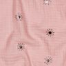 Musselin/ Doppel-Krinkel Gewebe Sonnen Foliendruck | Poppy Fabrics – hellaltrosa/pastellviolett,  thumbnail number 2