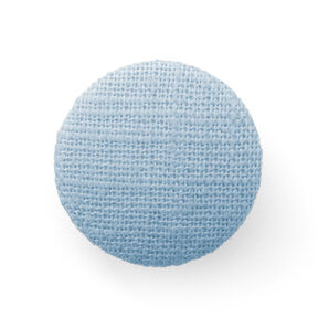Bezogener Knopf, Leinen Medium – hellblau, 