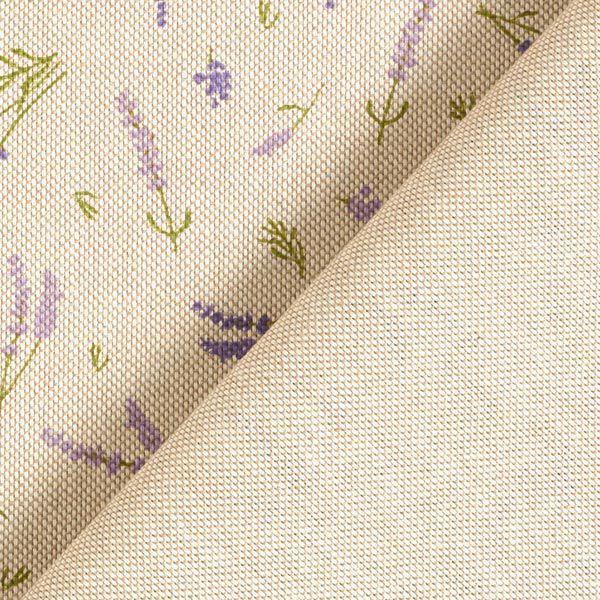 Dekostoff Halbpanama Lavendel – natur/lavendel,  image number 6