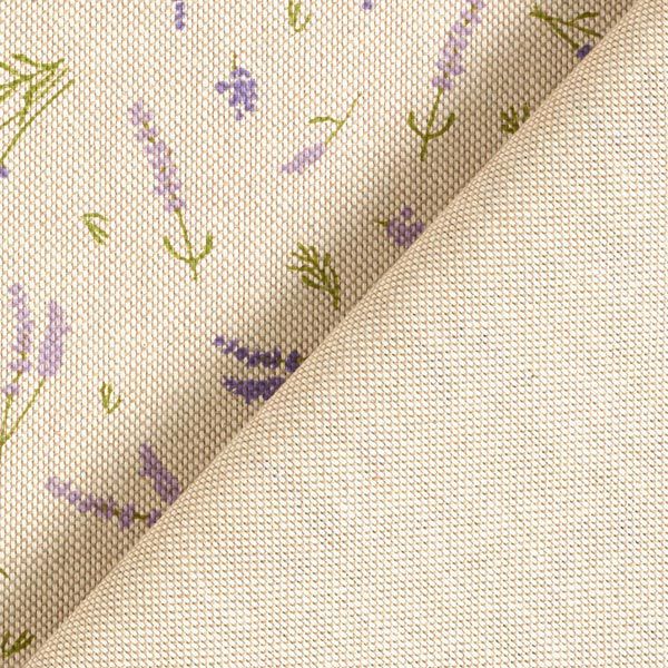 Dekostoff Halbpanama Lavendel – natur/lavendel, image number 6
