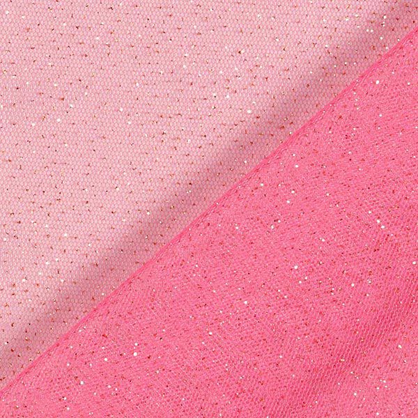Glitzertüll Royal – pink/gold | Reststück 50cm