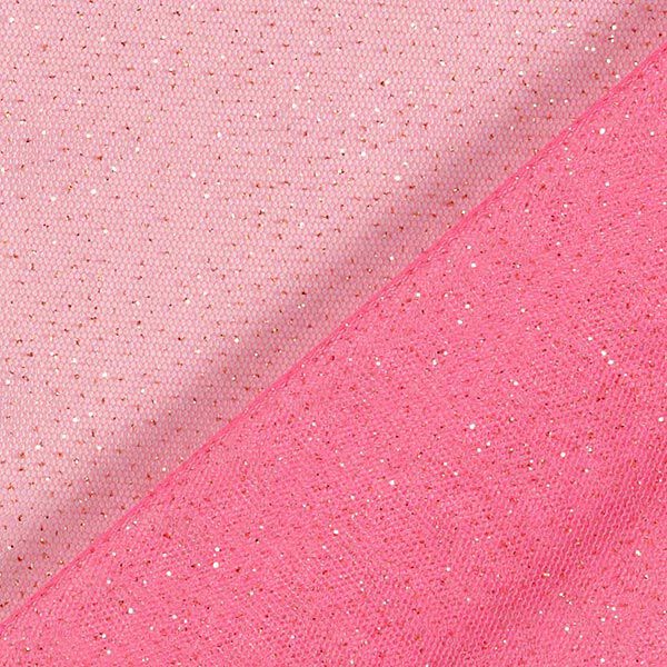 Glitzertüll Royal – pink/gold | Reststück 50cm