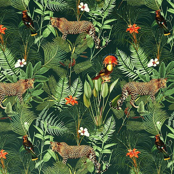 Dekosamt Dschungel Leopard – grün, image number 1