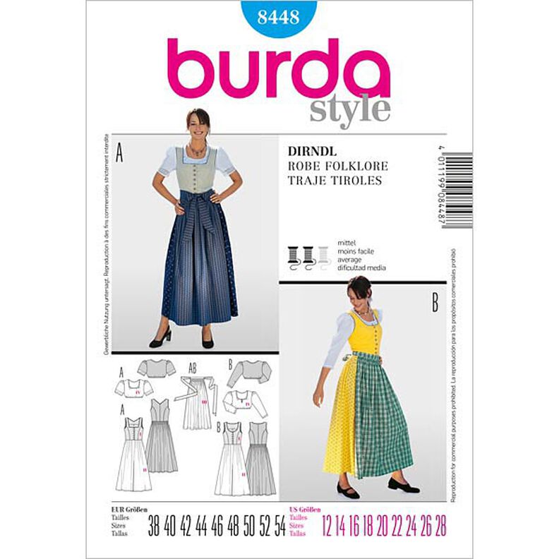 Dirndl | Burda 8448 | 38-54,  image number 1