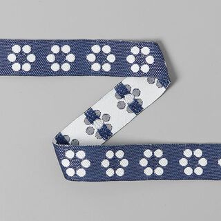 Webband Blume (16 mm) 3 – blau, 