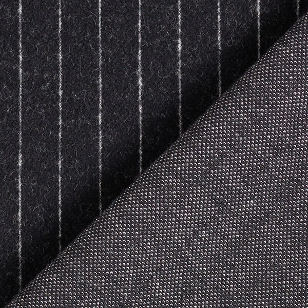 Strickjacquard aufgeraut Nadelstreifen – schwarz, image number 5