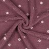 Teddyplüsch bestickte Blümchen | Poppy Fabrics – dunkelaltrosa,  thumbnail number 3