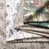 Dekostoff Halbpanama Blumenzeichnung – wollweiss/schwarz,  thumbnail number 5