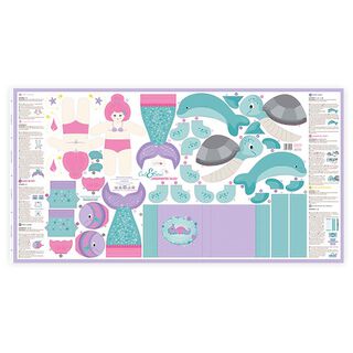 UNDERWATER TALES Cut & Sew Panel Stoff Meerjungfrau [ 80 x 155 cm ] | Kullaloo, 