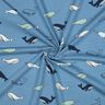 Baumwolljersey süße Wale | Poppy Fabrics – blaugrau/marineblau,  thumbnail number 3