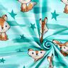Baumwolljersey Fuchs mit Streifen | Glitzerpüppi – aquablau/pfirsichorange,  thumbnail number 3