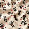 Dekostoff Halbpanama verliebte Katzen – natur/rot,  thumbnail number 2