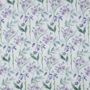 Viskose Voile Dobby Blumen &ndash; weiss, 