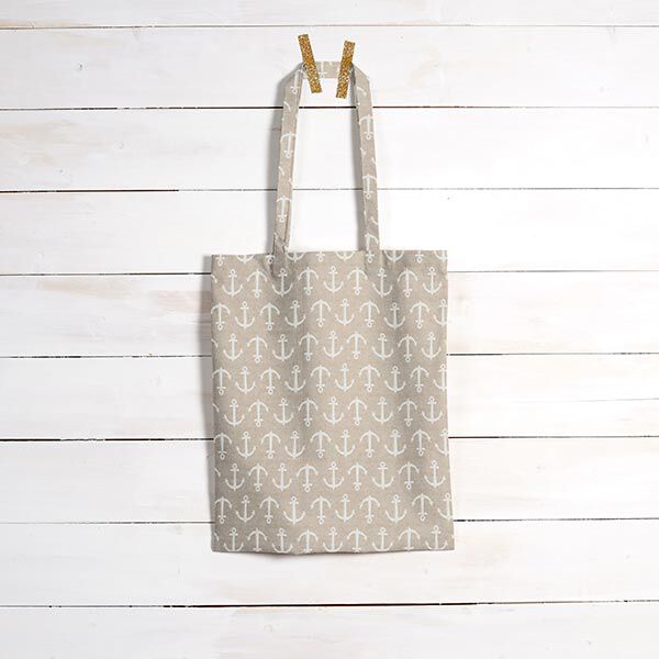 Dekostoff Jacquard Anker – hellbeige/sand, image number 8
