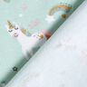 Baumwolljersey Einhorn und Regenbogen – eisblau,  thumbnail number 4