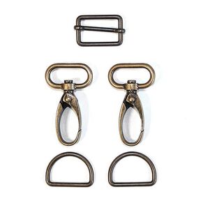Taschen Zubehör Set [ 5-teilig | 25 mm] – altgold, 