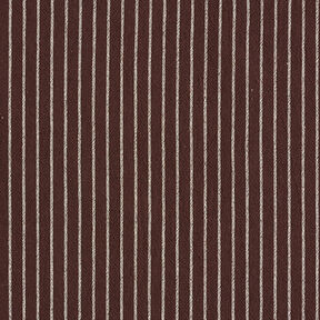 Blusenstoff Baumwoll-Mix breite Streifen – dunkelbraun/wollweiss, 