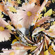 Viskosestoff Expressive Blumen – schwarz,  thumbnail number 3