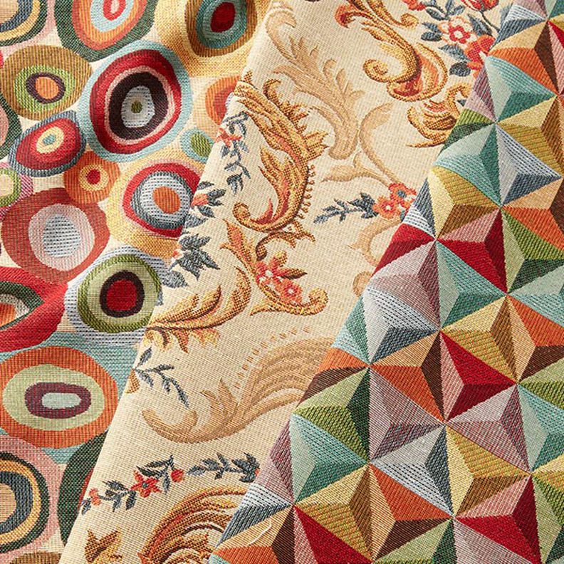 Dekostoff Gobelin Prisma – karminrot/hellblau,  image number 5