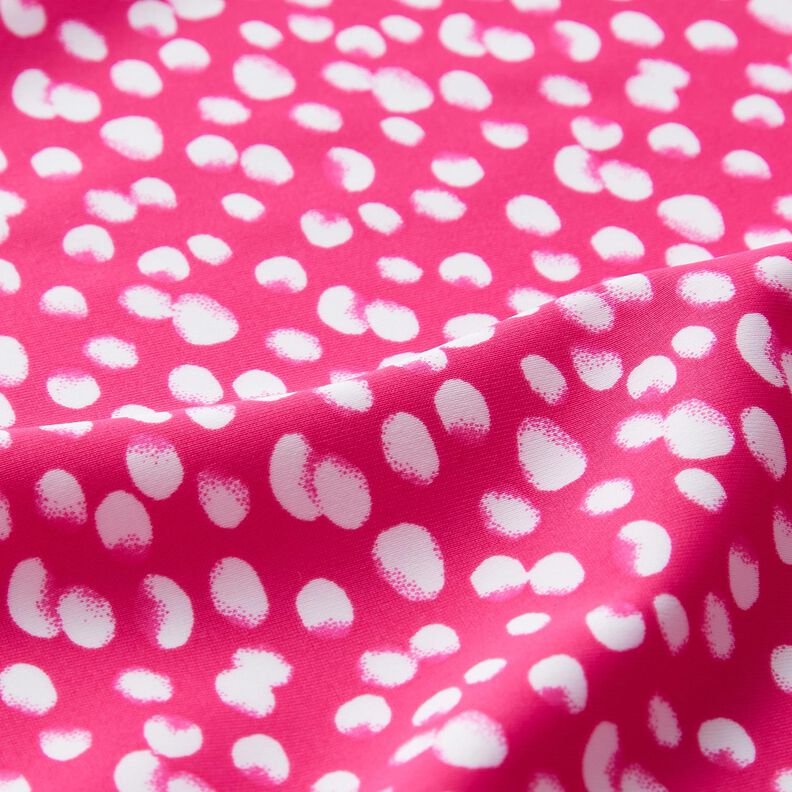 Badeanzugstoff Mini Tupfen – intensiv pink/weiss,  image number 2