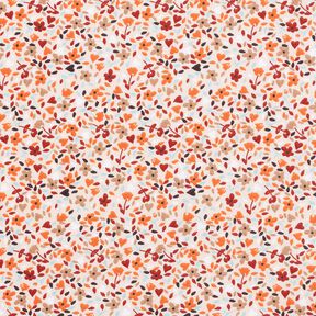 Baumwollstoff Cretonne verstreute Blüten – rosé/pfirsichorange, 