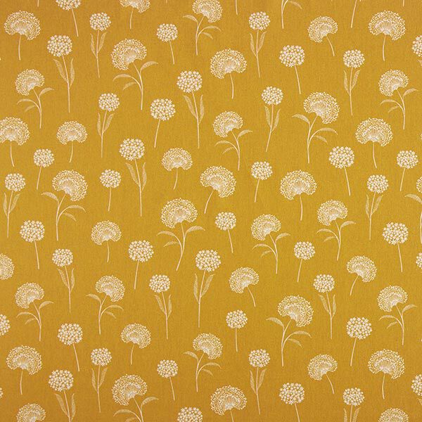 Dekostoff Halbpanama Pusteblume – natur/currygelb,  image number 1