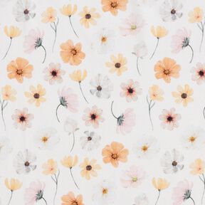 GOTS Baumwolljersey Blumenwiese Digitaldruck – beige, 