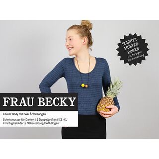 FRAU BECKY Body für Teens und Damen, zwei Ärmellängen | Studio Schnittreif | XS-XL, 