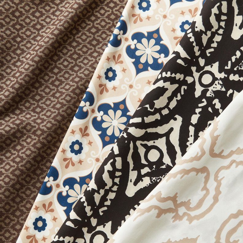 Jersey florale Ornamente – beige/marineblau,  image number 6
