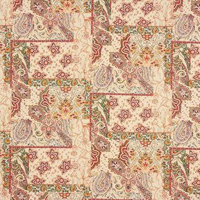 Dekostoff Halbpanama Retro Paisley – beige, 