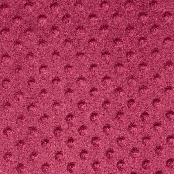 Kuschelfleece geprägte Punkte – bordeauxrot, image number 1