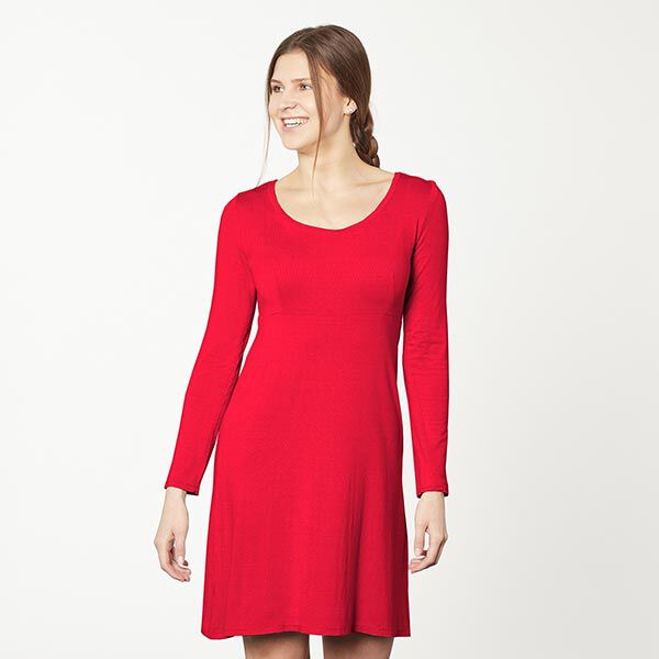 Baumwolljersey Medium Uni – rot | Reststück 50cm