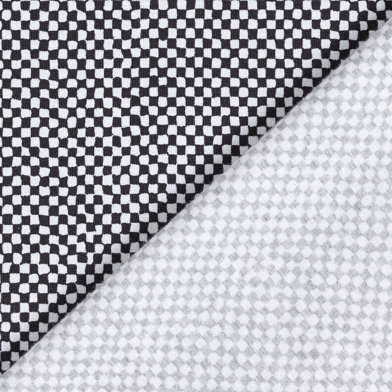 GOTS Baumwolljersey Mini-Karo | TCC x LOOKS by Wolfgang Joop – schwarz/weiss,  image number 6
