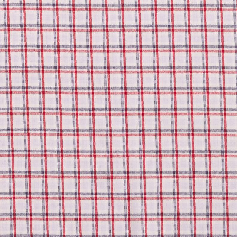 Hemdenstoff versetztes Karo – weiss/marineblau,  image number 1