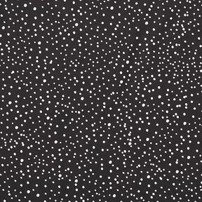 Baumwolljersey unregelmäßige Punkte – schwarz, 