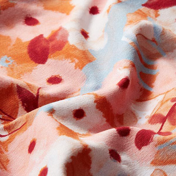 GOTS Baumwolljersey Vögel & Blumen | Tula – rosa, image number 2