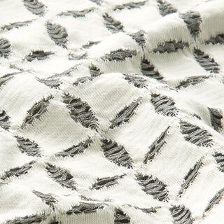 Jacquard Jersey Rauten – weiss, 