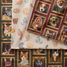 Dekostoff Halbpanama Katzen Portraits – dunkelgrün/gold,  thumbnail number 6