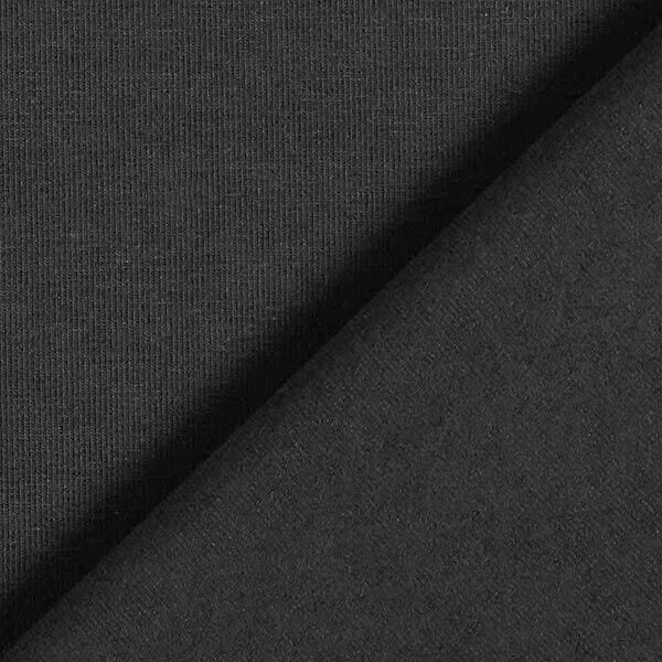 Baumwolljersey Medium Uni – schwarz | Reststück 50cm