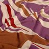 Viskosejersey abstrakte Wellen – aubergine/hellaltrosa,  thumbnail number 2
