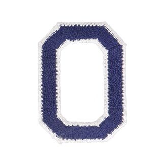 Applikation Buchstabe O [ Höhe: 4,6 cm ] – marineblau, 