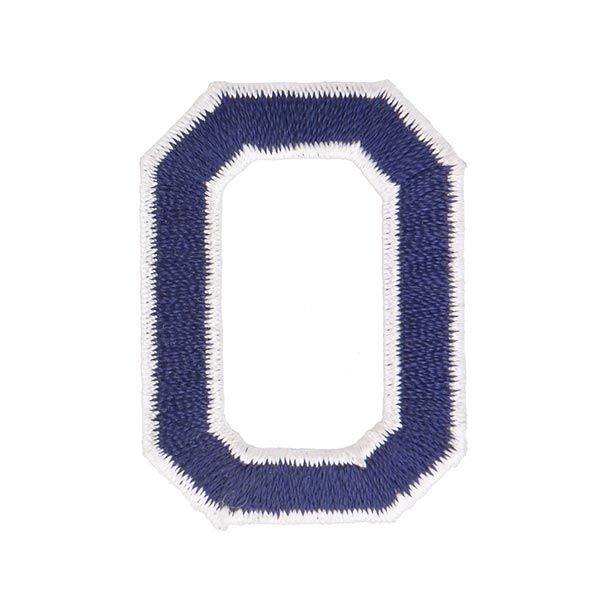 Applikation Buchstabe O [ Höhe: 4,6 cm ] – marineblau,  image number 1