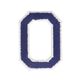 Applikation Buchstabe O [ Höhe: 4,6 cm ] – marineblau,  thumbnail number 1