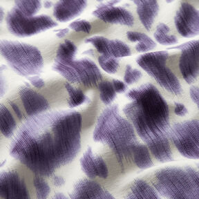 GOTS French Terry Batik-Leomuster | TCC x LOOKS by Wolfgang Joop – lila/creme, 