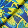 Crêpe Satin große Kamilleblüten – indigo/zitronengelb,  thumbnail number 4
