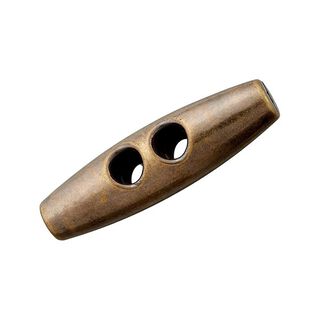 Knebelknopf, Polyester metallisiert – altgold metallic, 