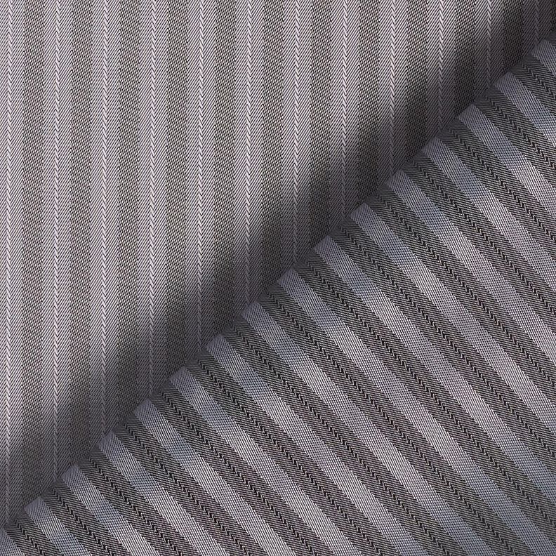 Futterstoff Jacquard schmale und breite Streifen – grau/dunkelgrau,  image number 4