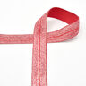 Elastisches Einfassband (Falzgummi) glitter [20 mm] – rot,  thumbnail number 1