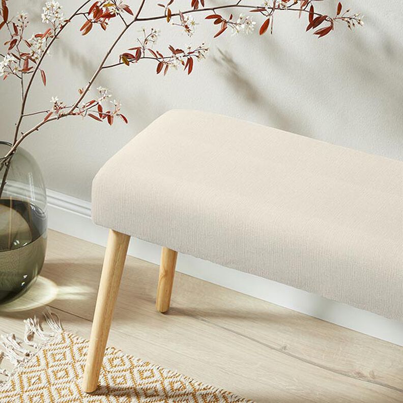 Dekostoff Jacquard dezente Rippen – creme,  image number 5