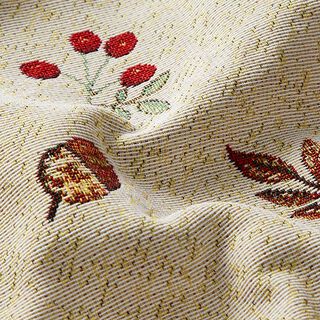 Dekostoff Gobelin Herbsttiere – hellbeige/braun, 